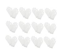 ERINGOGO 12pares Guantes De Algodón Para Trabajo y Hidratación Nocturna De Guantes De Algodón Para Manos Secas y Agrietadas Diseño Práctico y Transpirable Para Mujeres y