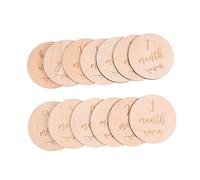ERINGOGO 13piezas Tarjetas De Madera para Bebés Prop Fotográfico para Capturar Momentos Mensuales para Documentar El Crecimiento del Recién Nacido