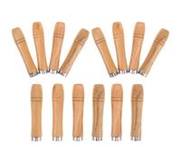 ERINGOGO 14 Piezas de Mangos Desmontables para Brochetas de Barbacoa de Madera y Hierro Diámetro de 4mm, Portátiles y Antiescaldaduras para Picnics y Barbacoas al Aire Libre