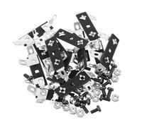 ERINGOGO 15 Piezas, Placa de Liberación de Empuje para Bloque de Terminales de Altavoz, 4 Posiciones y Tornillos, para Conexión Estable y Uso Versátil en Amplificadores y Escenarios