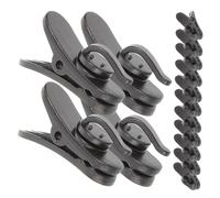 ERINGOGO 15 Pinzas Pequeñas para Micrófono de Plástico, Clip para Cable de Micrófono, Soporte para Gestión de Cables de Auriculares, 15 Unidades, Uso en Reuniones y Grabaciones