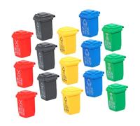 ERINGOGO 15piezas Miniatura De Contenedores De Basura para Accesorios para Casa De Muñecas Educación Interactiva sobre Clasificación De Residuos para Escenarios De Jugar y Aprender