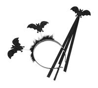 ERINGOGO 1juego Conjunto De Diademas De Halloween Diadema Con Murciélago y Varita Mágica Para Fiestas Accesorios De Cosplay y Fotografía Material Seguro y Ligero Para Celebraciones De