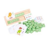 ERINGOGO 1juego Rompecabezas De Números De Madera para Niño Niña Juguete Educativo De Aprendizaje Temprano para Reconocimiento De Números y Letras Interactivo De Ortografía Infantil