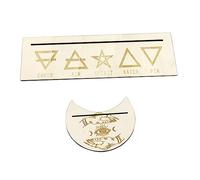 ERINGOGO 1juego Soporte De Madera para Tarot Forma De Luna Expositor Artesanal para De Adivinación y Herramienta De Ritual Wiccano