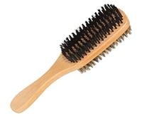 ERINGOGO 1pieza Cepillo De Barba De Cerda Natural Doble Cara y Mango Para Limpieza y Cuidado Del Vello Facial Para Mantener La Suavidad y Salud Barba