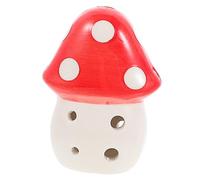ERINGOGO 1pieza Ocarina De Cerámica Forma De Champiñón De Huecos Para Instrumento Musical Para Principiantes Juguete Musical Educativo Color Rojo Para Cumpleaños y Días