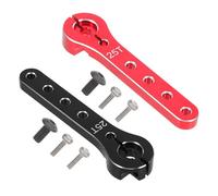 ERINGOGO 2 Brazos de Extensión de Enlace para Modelo RC, Aleación de Aluminio Ligero de 25 Dientes con Orificio para Avión, Barco Y Camión a Control Remoto, Accesorio de Actualización de Alta
