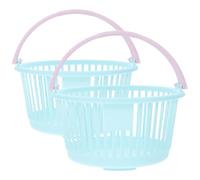 ERINGOGO 2 Cestas de Plástico Multifuncionales para Niños, Mini Cesta Compra Resistente, No se Deforma, Adecuado para Decorar Casas en Miniatura