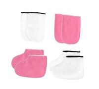 ERINGOGO 2 juegos Guantes y Calcetines de Parafina para Terapia de Cera Cubiertas Térmicas para Manos y Pies Material para Spa y Cuidado Profesional de Pedicura