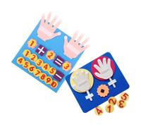 ERINGOGO 2 Juegos Juguete Educativo de Matemáticas para Números de Fieltro Suaves para Aprendizaje y Material Didáctico Seguro para Preescolar y Desarrollo Cognitivo