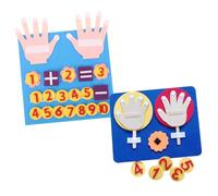 ERINGOGO 2 Juegos Juguetes Educativos de Matemáticas para Tableros de Aprendizaje DIY de Fieltro Juguetes Cognitivos para Preescolar y Aula Material Montessori para Enseñar Suma y Resta de