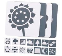 ERINGOGO 2 Juegos Tarjetas de Estimulación Visual de Contraste Bebés Tarjetas Cognitivas Nacidos y Meses del Desarrollo Cognitivo y Atención Infantil