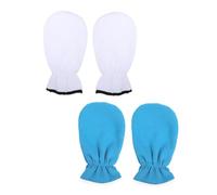 ERINGOGO 2 Pares de Guantes de Parafina Reutilizables Profesionales Función Exfoliante y Lavables para Cuidado de Manos y Pies en Spa Casa