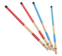 ERINGOGO 2 Pares de Tambores de Escobillas de Madera para Batería Superficie Grande y Durabilidad, Kit Portátil Adecuado para Bateristas de Jazz y Música Acústica