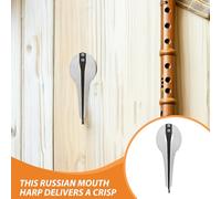 ERINGOGO 2 Piezas Arpa de Mandíbula Rusa Portátil Instrumento Étnico de Metal para Principiantes Compacto Sonido para Actuaciones y Música Tradicional