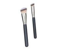 ERINGOGO 2 piezas Brochas de Maquillaje Base Portátiles para Mujeres Pinceles Cosméticos para Corrector y Fundamento Cerdas Sintéticas Densas para Acabado Natural y Profesional
