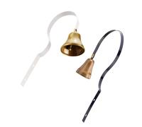 ERINGOGO 2 Piezas Campana Metálica para Perros Unidades Timbre de Entrenamiento para Puerta para Adiestramiento de Mascotas Comunicación Efectiva Colores Negro y Blanco