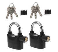 ERINGOGO 2 piezas Candado Alarma de Seguridad para Bicicleta U Antirrobo Duradero con Alarma Sonora Diseño Compacto y Resistente Incluye Unidades con Llaves para Moto y Puertas Exteriores