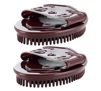 ERINGOGO 2 piezas Cepillo Masaje Portátil para Profundo Herramienta de Relajación Corporal para Cuello Espalda Hombros Pies y Piernas Diseño Duradero Color Café para Rejuvenecer Piel y