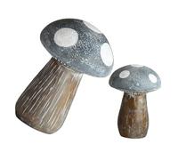 ERINGOGO 2 Piezas Figuras de Hongos de Resina para Jardín Adorno Realista y Decoración Estética para Exteriores Estatua Simulada de Setas para Huerto y Patio