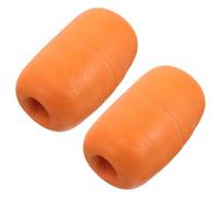 ERINGOGO 2 Piezas Flotador Ovalado de Espuma PVC Naranja para Redes de Acuicultura y Pesca, Resistente a Deformación Superficie Protectora Adecuado para Redes de Arrastre y Trampas