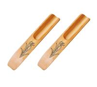 ERINGOGO 2 Piezas Herramientas de té matcha agitador multifunción Accesorios para la ceremonia del té cucharas pequeñas cuchara Light Brown