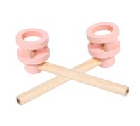 ERINGOGO 2 Piezas Juguetes de Soplado Flotantes de Madera para Entrenamiento Respiratorio con Balón Equilibrado Divertido para Fiestas de Rosa
