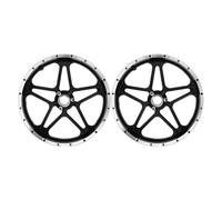 ERINGOGO 2 Piezas Llantas de Aleación de Aluminio para Motocicleta Accesorio de Rueda Delantera Reforzada Compatible con Mini Dirt Bike Tiempos Resistente y Ligero para Mantenimiento de