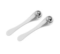 ERINGOGO 2 Piezas Masajeador de Ojos de Inoxidable Rodillo Facial para Mujer Aplicador de Crema Antiarrugas Herramienta Portátil para Reducir Ojeras y Aliviar Fatiga Ocular