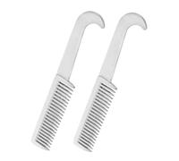 ERINGOGO 2 Piezas Peines de Aluminio para Aseo de Mascotas y Caballos Metal Resistente con Dientes Especiales para Desenredar Eliminar Caspa y Cuidado de y Portátil para Casa y Viajes