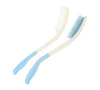 ERINGOGO 2 piezas Peines de Mango Ergonómico para Personas Mayores Peines de Plástico Ligeros con Dientes Múltiples y Simples Masajeadores del Cabelludo para Tipo de Cabello Regalos