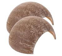 ERINGOGO 2 Piezas Refugio para Reptiles con Diseño de Cáscara de Cueva Pequeña para Mascotas Decoración Natural para Terrarios Material Resistente y Práctico para y Tortugas