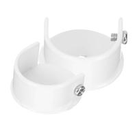 ERINGOGO 2 Piezas Soportes para Barra de Cortina de Montaje Resistente para Cortinas y Armarios Soporte Lateral Blanco para Techo y Pared