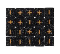 ERINGOGO 20 Dados Educativos para Enseñanza de Matemáticas con Símbolos de Adición y Sustracción Color Negro Purpurina Tamaño Compacto Accesorio Educativo para Escuela y Hogar