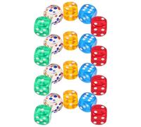 ERINGOGO 20 Piezas Dados Redondeados de Colores Vibrantes Set para Enseñanza Matemática de Mesa y Actividades Educativas Aula