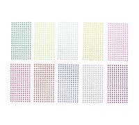 ERINGOGO 20 Piezas Pegatinas de Gemas Redondas Acrílicas Autoadhesivas para Manualidades Infantiles Calcomanías para Cara y Uñas de Duraderas y Ligeras para Decoración Creativa