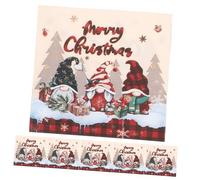 ERINGOGO 20 Piezas Servilletas Navideñas Unidades con Estampado de Duende y Cuadros Desechables para Fiestas y Cenas Decorativas para Cocina y Restaurante