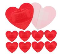 ERINGOGO 20 piezas Vendajes Adhesivos Forma de Corazón Impermeables y Transpirables con Diseño Divertido y Adaptable para Adultos Parches Decorativos Rojos para Cortes y Rasguños