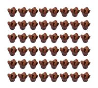 ERINGOGO 200 Capacillos de Papel para Magdalenas Tamaño Mediano Forma de Loto Moldes Antigrasa Color Café Papel Pergamino Resistente para Hornear Cupcakes Ideales para Repostería y