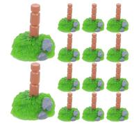 ERINGOGO 24 Piezas Miniature Farm Accessories DIY Mini Wood Pile Fence For Dollhouse Tiny Wooden Barrier Props For Miniature Farm Decoration and Scene Building