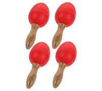 ERINGOGO 2pares Maracas De Orff Instruments Maracas De Huevo De Madera Instrumento Sonajero De Percusión Juguete Musical Para Aprendizaje Generador De Ruido Para Actividades De Grupo Clase