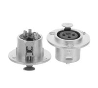 ERINGOGO 2piezas Conector De Audio Xlr Femenino Pines Adaptador De Socket Para Micrófono De Compatible Dispositivos De Audio Instalación Rápida y Sencilla