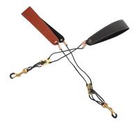 ERINGOGO 2piezas Correa para Saxofón y Clarinete Ajustable Hebilla Cinturón Acolchado Suave para Practicar Música o Tocar Concierto Negro y Marrón