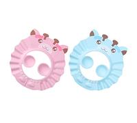 ERINGOGO 2piezas Gorro de Ducha Orejeras para Gorros de Champú de Eva Ajustables y Protección de Baño para Bebés