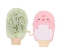ERINGOGO 2piezas Guantes Exfoliantes Ducha de Lufa Guante Doble Cara para Baño para Limpieza Corporal y Exfoliación de Piel Muerta el Hogar