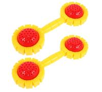ERINGOGO 2piezas Juguetes De Sonajero Para Bebés Forma De Mancuernas De Girasol Rattle Ligero Para Ejercicios Infantiles Juguetes De Agarre y Desarrollo Motriz Para Mantener Los Niño