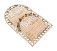 ERINGOGO 2piezas Letrero De Anuncio De Nacimiento De Madera Para Bebés Cartel De Bienvenida y Celebración De Recién Nacidos Decoración Fotográfica Para Bautizo y Shower