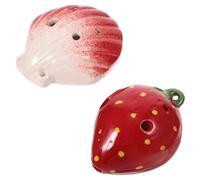 ERINGOGO 2piezas Ocarina De Cerámica Diseño De Carcasa De Cuento Instrumento Musical Para Principiantes Portable y Resistente Para Amantes Música