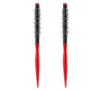 ERINGOGO 2piezas Peines Rizadores Redondos Pequeños de Nailon Cepillos Rotatorios para Secado Secador y Peinado para Cabello Corto de Mujer y Tupé de Hombre